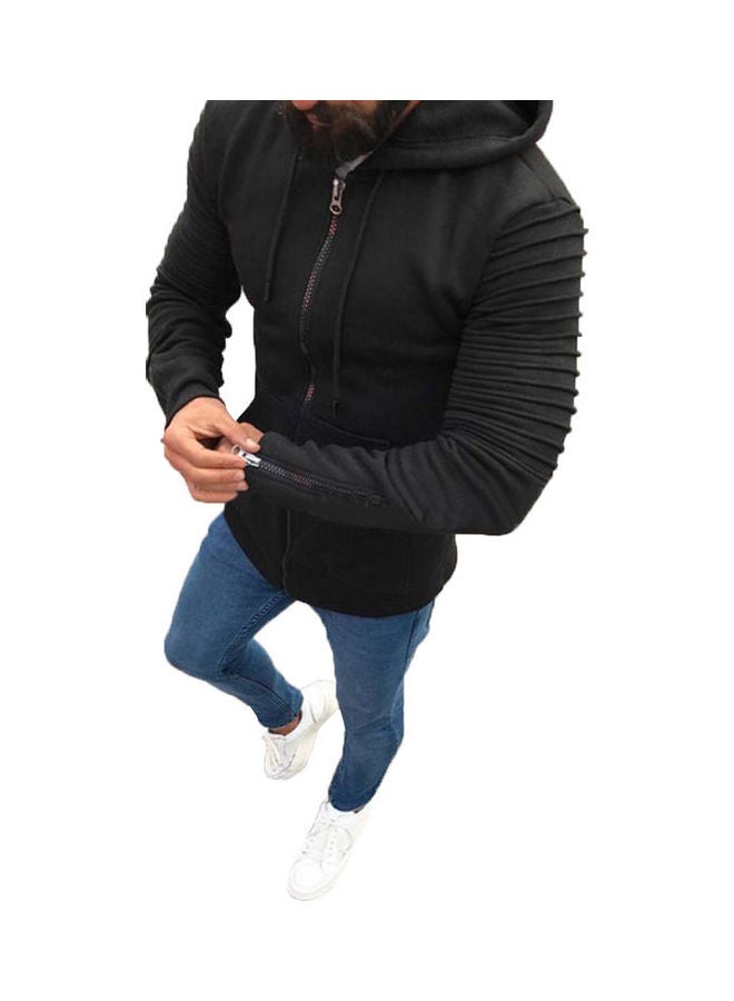Generic - Warm Casual Zipper Sweatshirt Black - Image 1