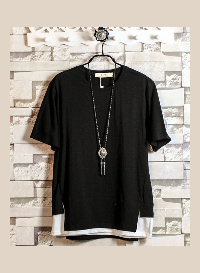 Fake Two-piece T-shirt Black  - Image 1