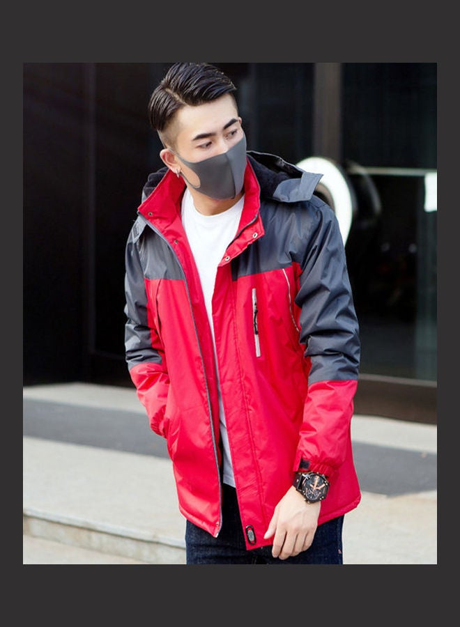 Windproof Waterproof Outdoor Jacket Red  - Image 1