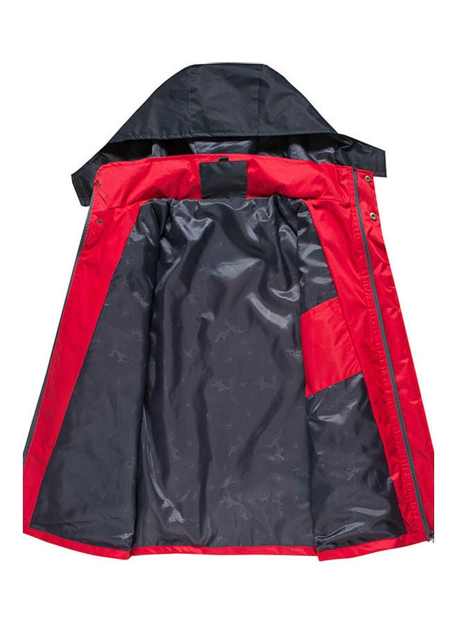 Windproof Waterproof Outdoor Jacket Red  - Image 2