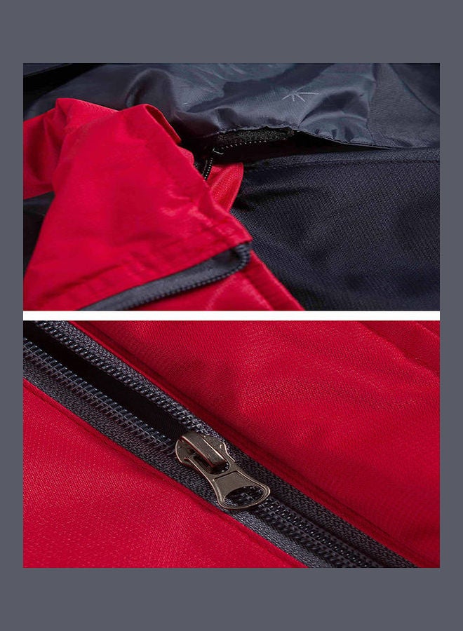 Windproof Waterproof Outdoor Jacket Red  - Image 4