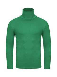 Turtleneck Long Sleeve T-Shirt Green