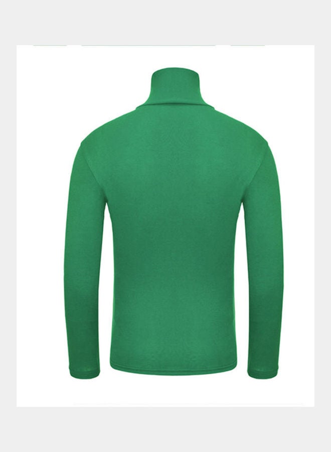 Generic - Turtleneck Long Sleeve T-Shirt Green - Image 1