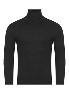 Turtleneck Long Sleeve T-Shirt Black