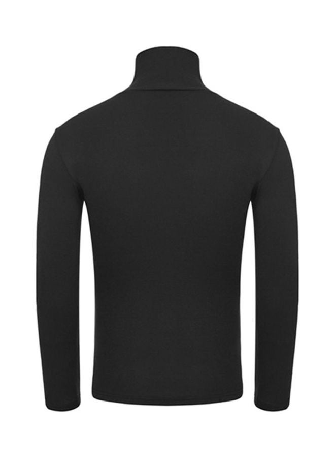 Generic - Turtleneck Long Sleeve T-Shirt Black - Image 1