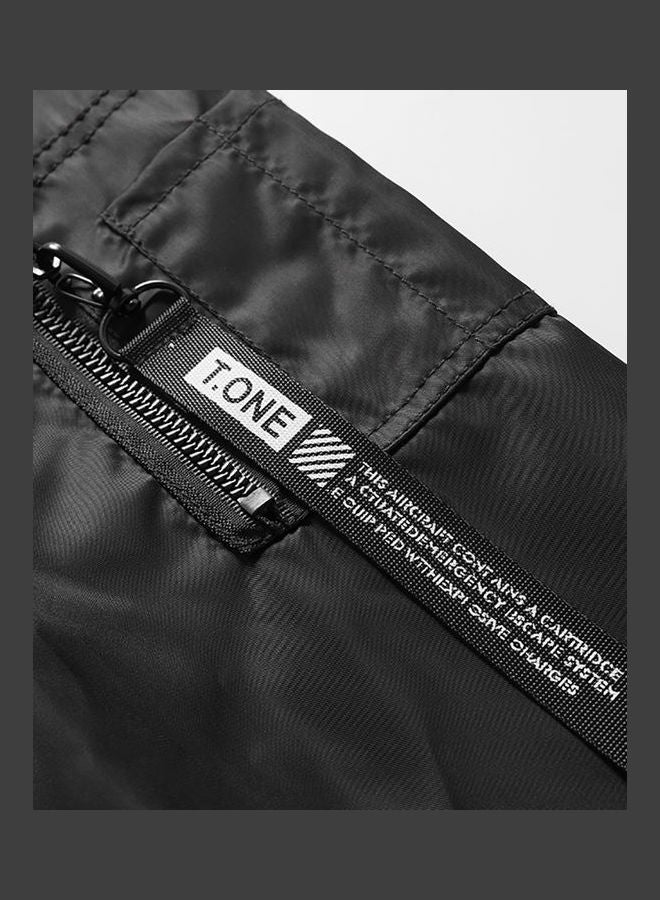 Double-Sleeved Collar Jacket Black  - Image 5