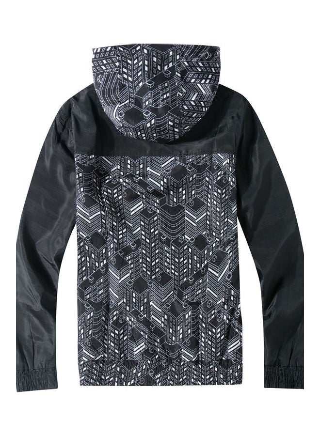 Casual Windproof Hoodie Black  - Image 2