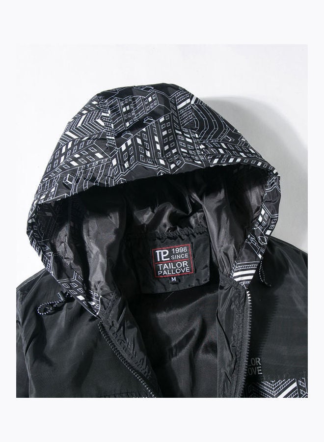 Casual Windproof Hoodie Black  - Image 3