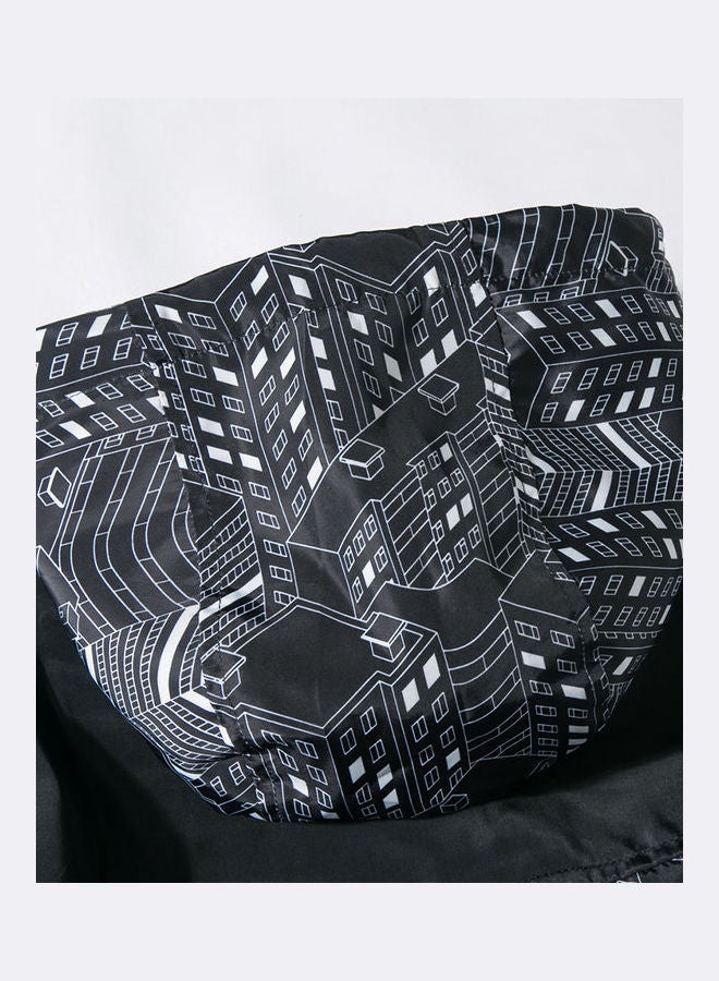 Casual Windproof Hoodie Black  - Image 4