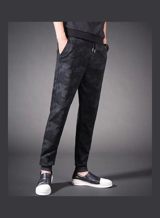 Loose Ankle Banded Harem Pants Black - Image 2