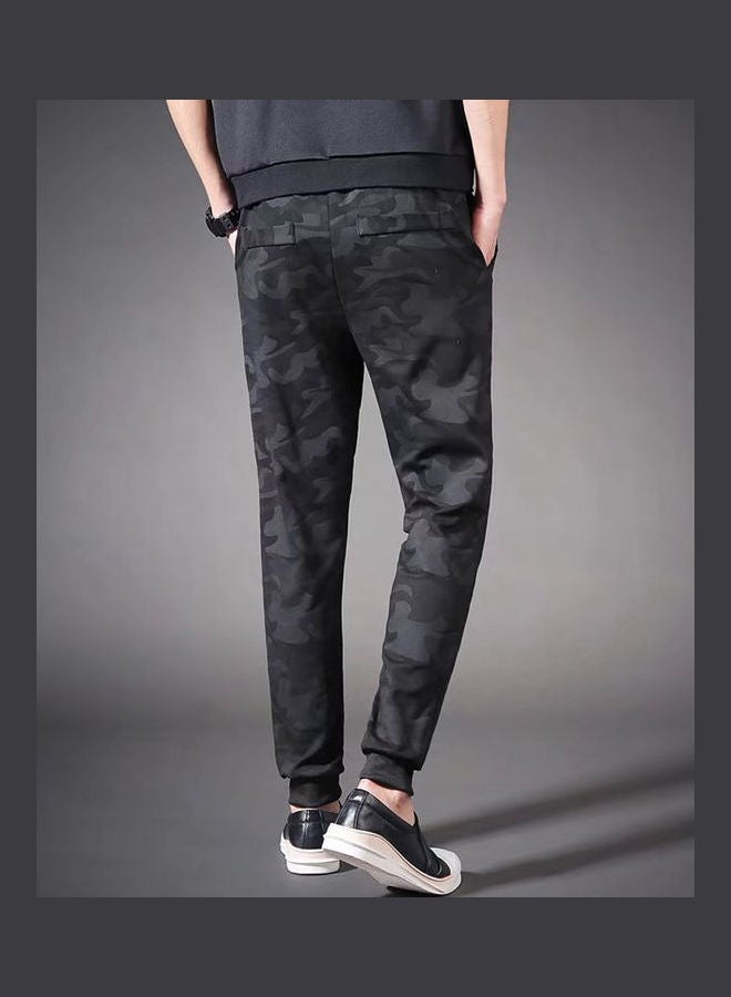 Loose Ankle Banded Harem Pants Black - Image 3