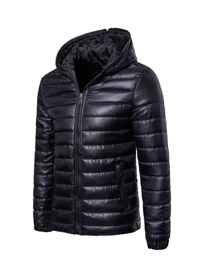 Stripe Zipper Hoodie Black  - Image 2
