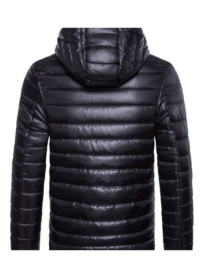 Stripe Zipper Hoodie Black  - Image 3