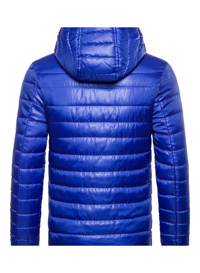 Striped Zipper Hoodie Blue  - Image 2