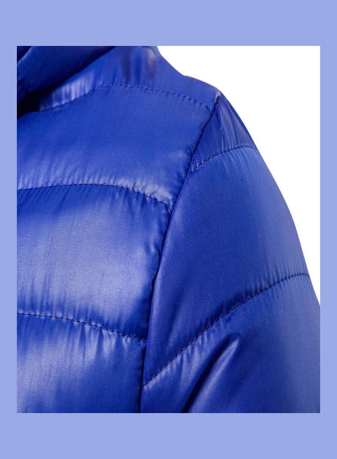 Striped Zipper Hoodie Blue  - Image 3