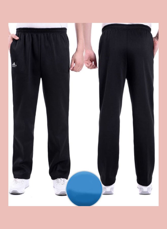 Generic - Plus Size Casual Pants With Pockets Loose Elastic Waist Sports Trousers Black - Image 1