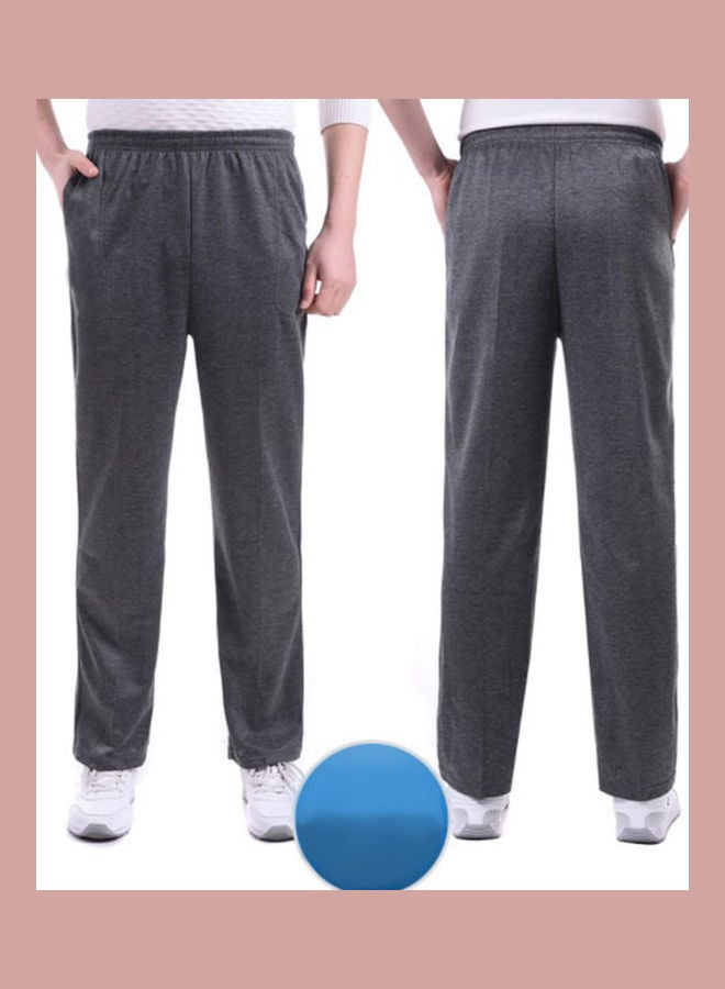 Generic - Plus Size Casual Pants With Pockets Loose Elastic Waist Sports Trousers Black - Image 1