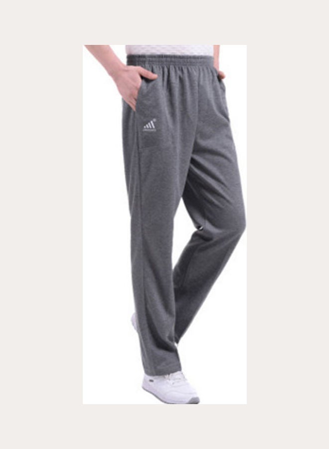 Generic - Plus Size Casual Pants With Pockets Loose Elastic Waist Sports Trousers Black - Image 1
