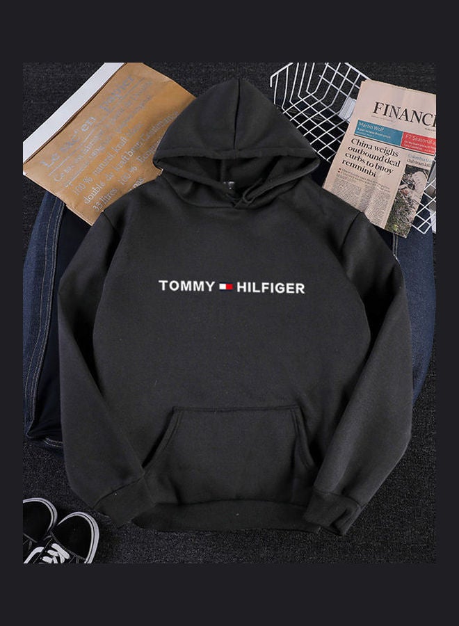 Generic Printed Hoodie Black  - Image 1