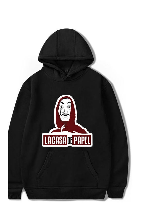 Long Sleeved Hoodie With Unique Pattern Black - Image 1