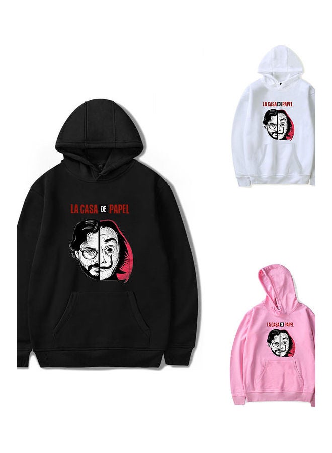 هودي بأكمام طويلة وتصميم فريد أسود - Image 3