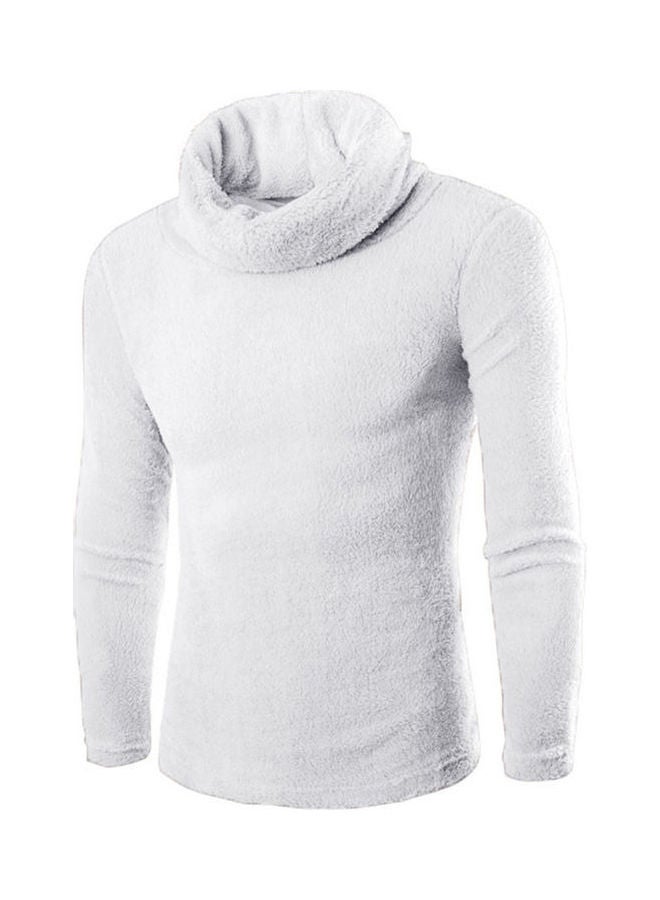 Generic Slim Pullover Long Sleeves And High Collar Sweater Solid Color Base Shirt Khaki  - Image 3