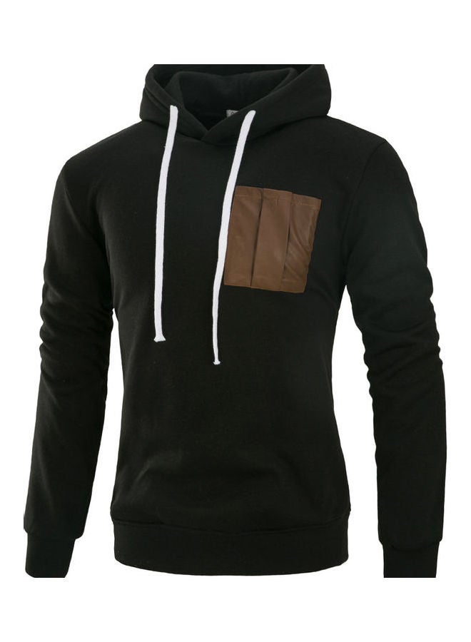 Fashion Long Sleeve Hooded Casual Pullover Sweatshirt Tops Navy Blue - Image 4