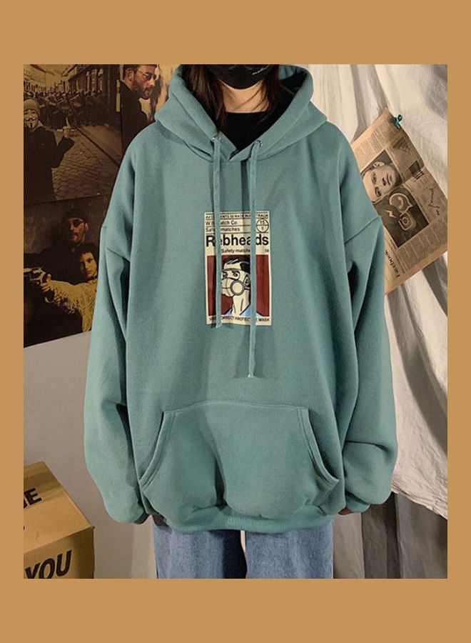 Generic Printed Hoodie Green  - Image 1