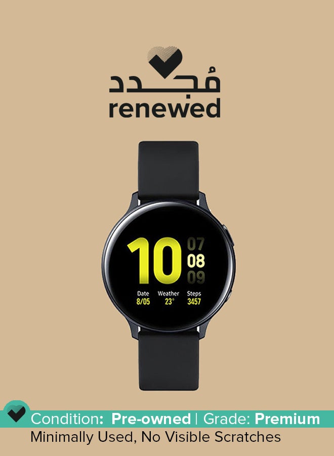 سامسونج مجددة - ساعة جالاكسي أكتيف 2 مقاس 44 مم من الألومنيوم أسود أكوا - Image 1