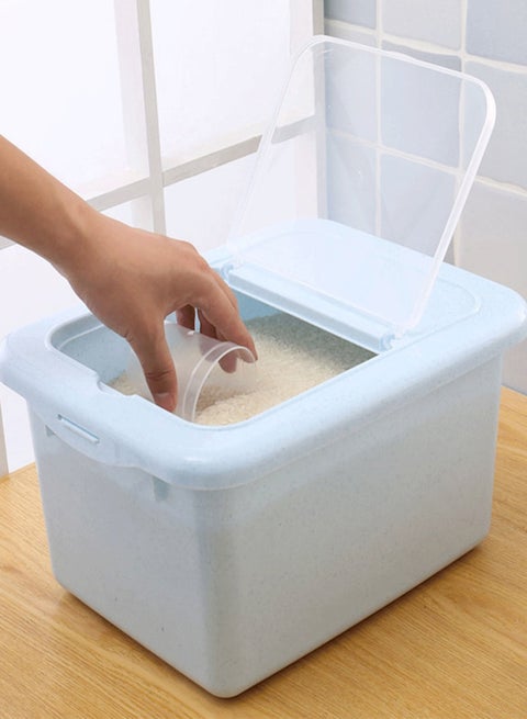 Rice Storage Box Light Blue 34x26x19.5cm
