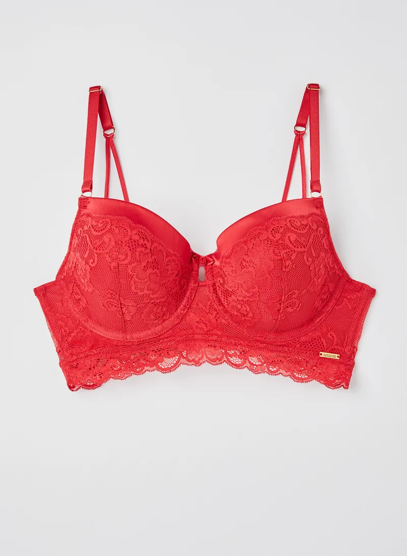 Amante Underwired Lightly Padded Bra Tango Red