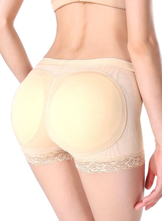 QiaoKai - Solid Hip-Up Shapewear Beige - Image 1