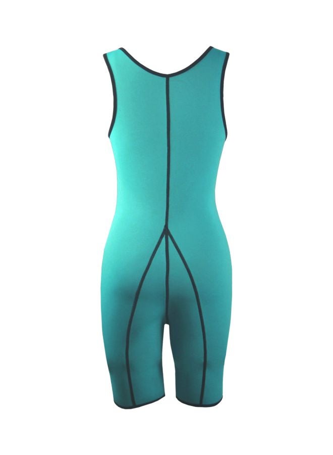 QiaoKai Colorblock Pattern Body Shaper Green/Black  - Image 2