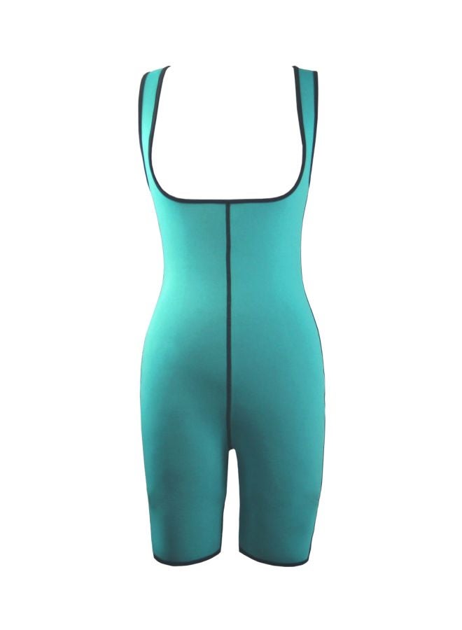 QiaoKai Colorblock Pattern Body Shaper Green/Black  - Image 3