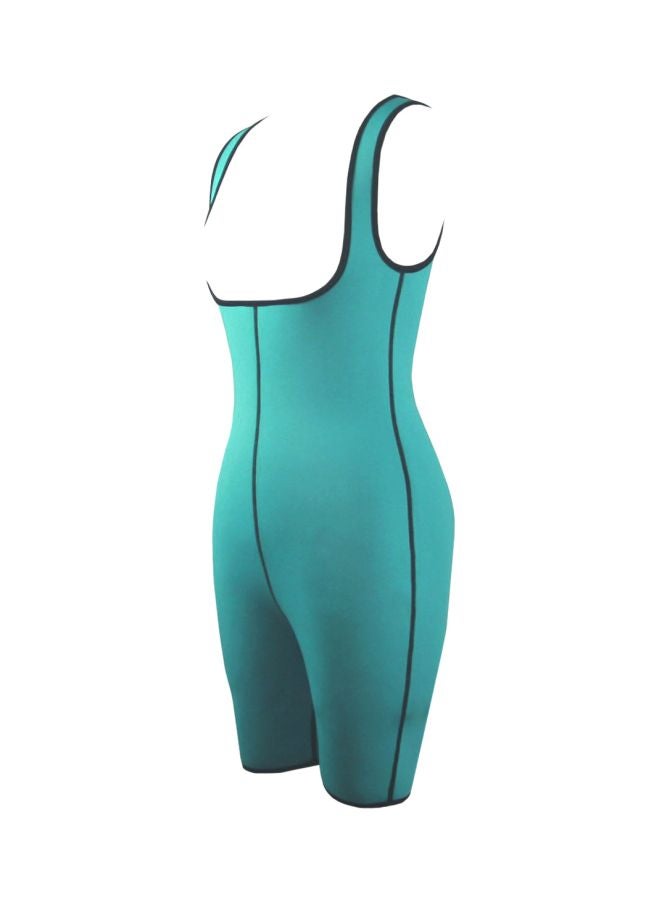 QiaoKai Colorblock Pattern Body Shaper Green/Black  - Image 4
