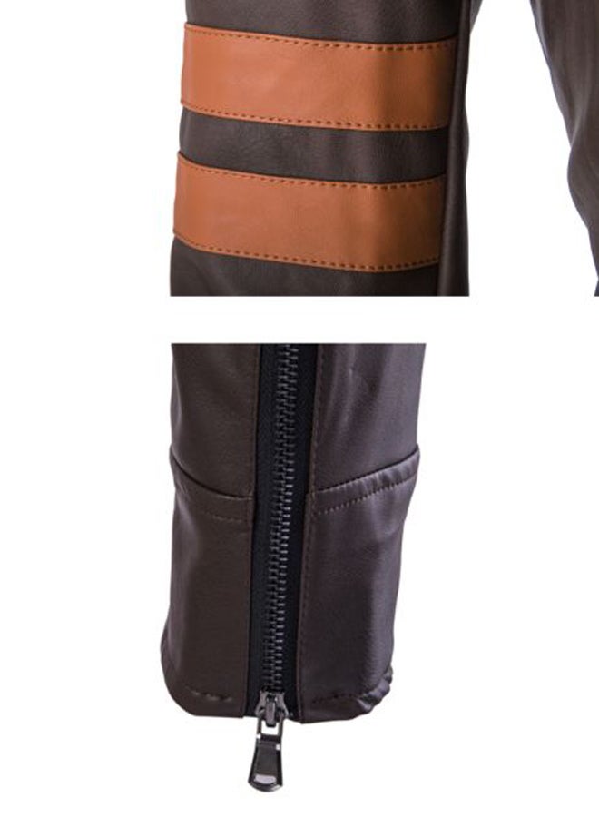 QiaoKai Colourblock Jacket Brown  - Image 3