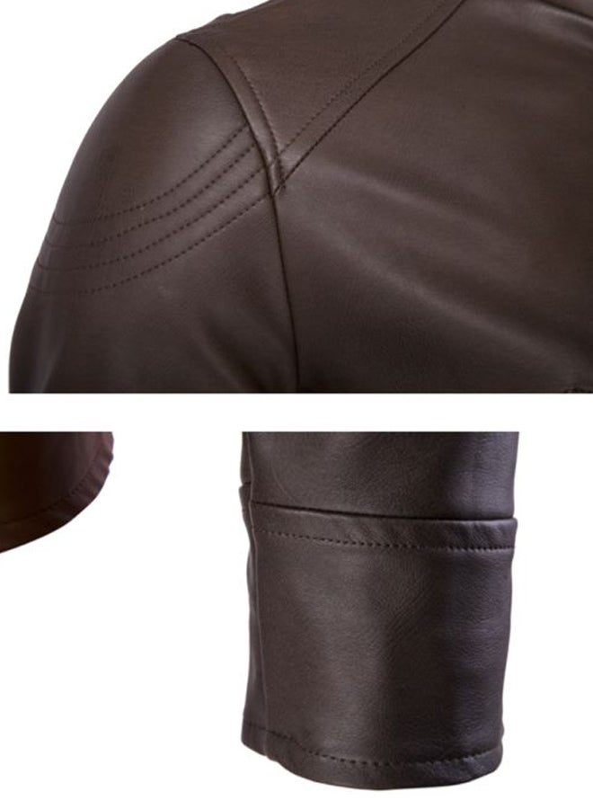 QiaoKai Colourblock Jacket Brown  - Image 4