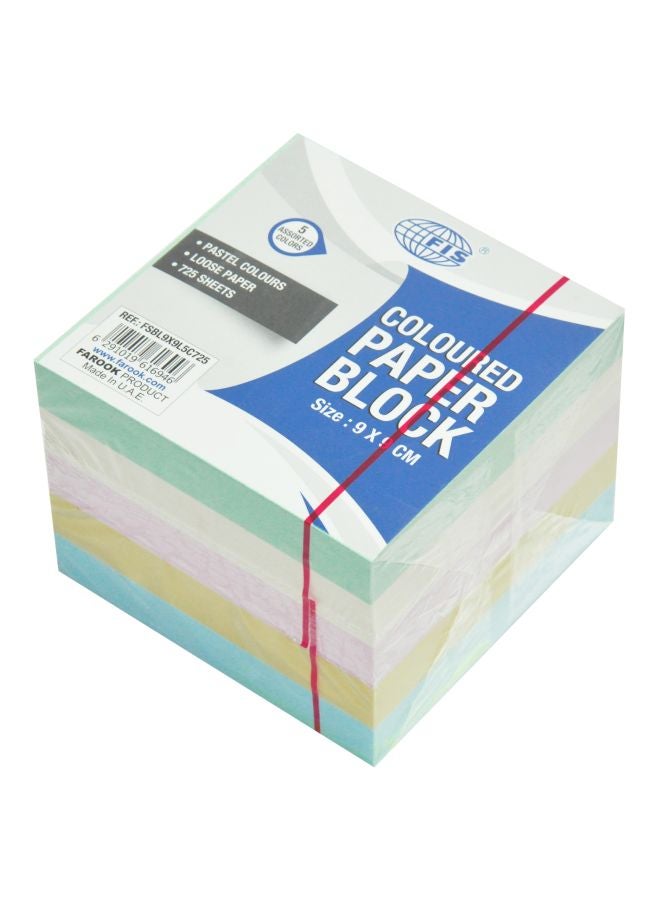 FIS 725-Sheet 5 Coloured Paper Block 