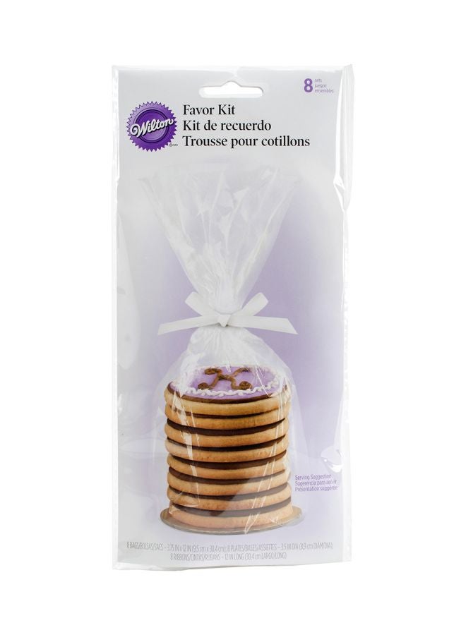 ويلتون مجموعة أكياس هدايا مكونة من 8 قطع شفاف - Image 1