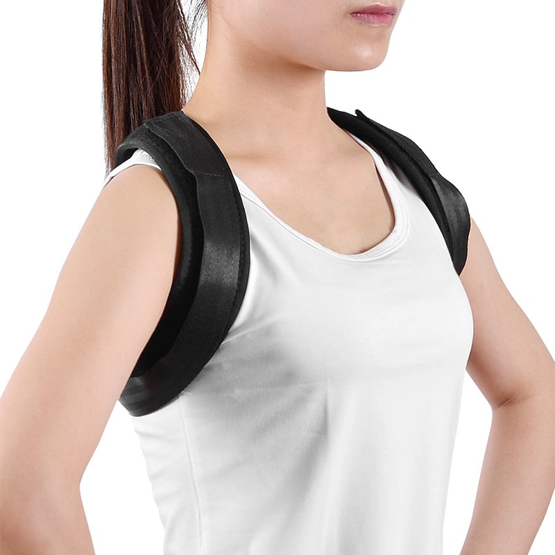 Generic Breathable Adjustable Upper Back Brace Posture Corrector With Exercise Resistance Band 22*3*13cm  - Image 4