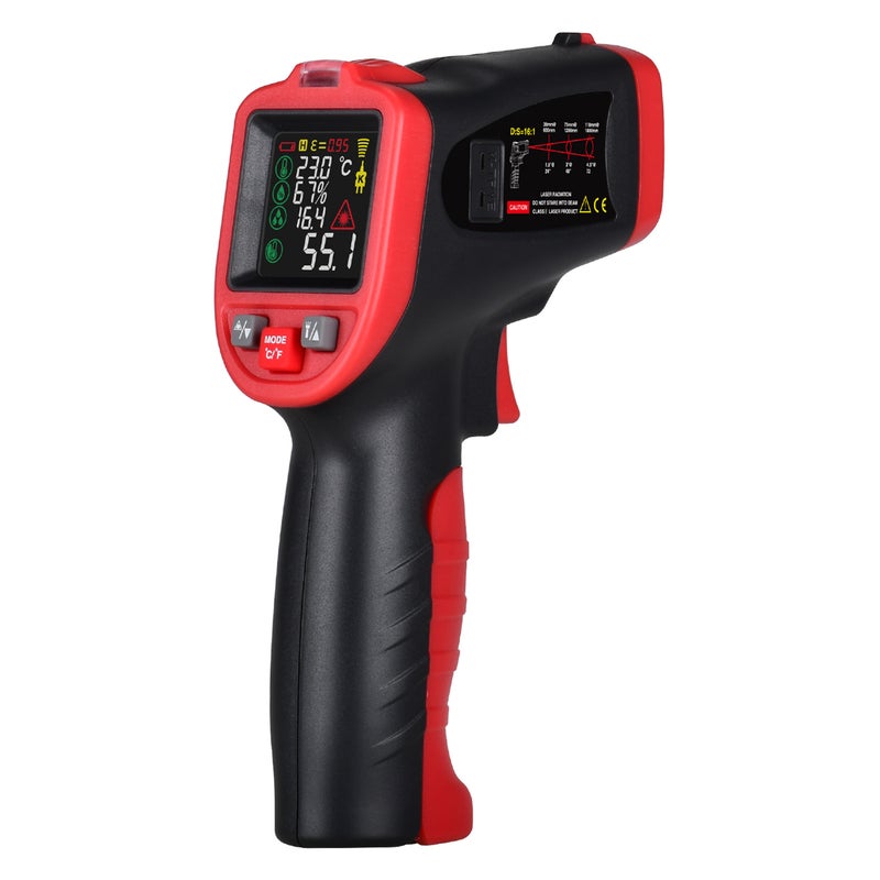 Wintact WT323E -50℃～1050℃ Infrared Thermometer Black & Red 20.00X6.00X12.50cm  - Image 2