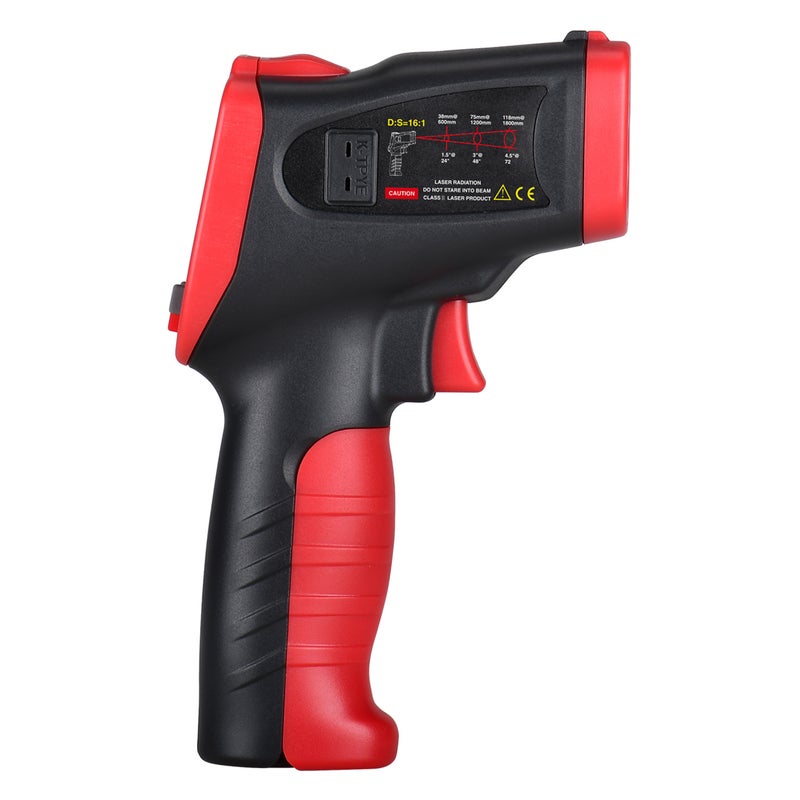 Wintact WT323E -50℃～1050℃ Infrared Thermometer Black & Red 20.00X6.00X12.50cm  - Image 4
