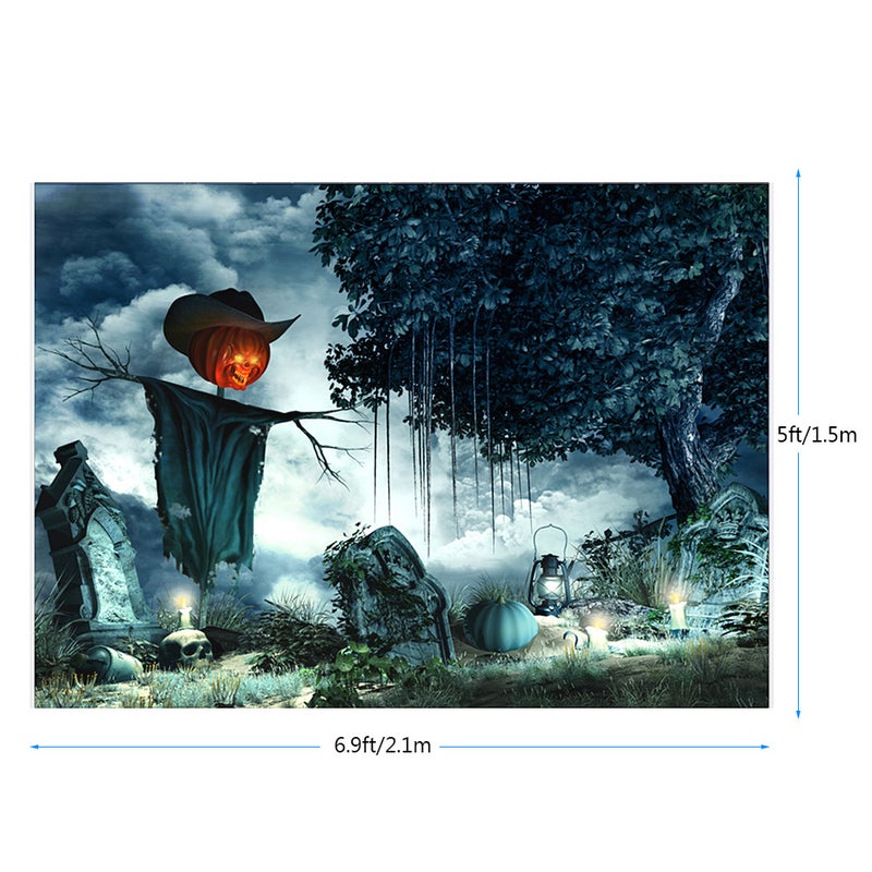 خلفية للتصوير الفوتوغرافي بتصميم يقطين مقاس 6.9 × 5 أقدام/ 2.1 × 1.5 متر أزرق - Image 4