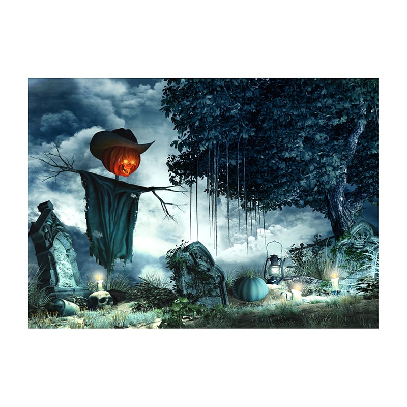 خلفية للتصوير الفوتوغرافي بتصميم يقطين مقاس 6.9 × 5 أقدام/ 2.1 × 1.5 متر أزرق - Image 3