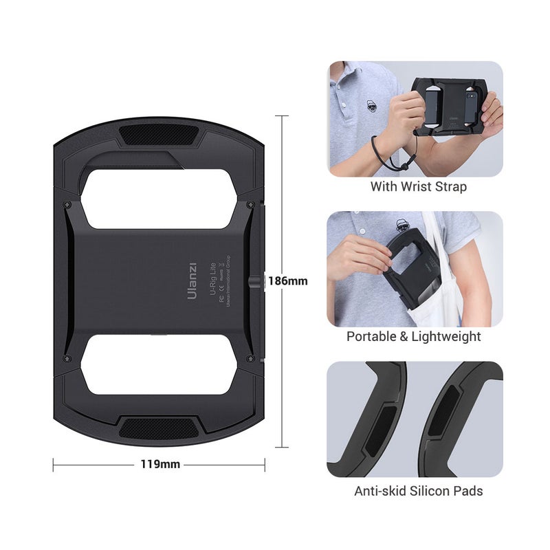 Ulanzi Lite Video Vlog Phone Rig Cage With Triple Cold Shoe 1/4 Screw Thread Black  - Image 5