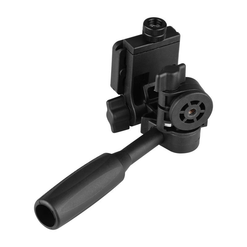 3-Way 360° Panoramic Pan Tilt Tripod Head 3kg Payload With Handle & Universal 1/4 Mounting Black - Image 2