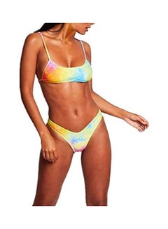 Women's Lace Printed Padded Push Up Bikini Set multicolour
