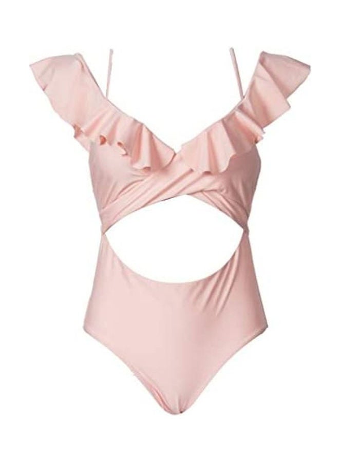 Push-Up Padded Bra Bikini Set Pink - Image 1