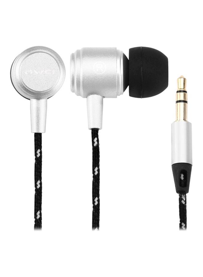 Awei ES-Q35 In-Ear Earphones Silver/Black - Image 1