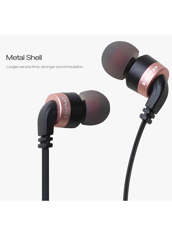 Awei ES-30TY In-Ear Earphones With Mic Black/Gold - Image 3